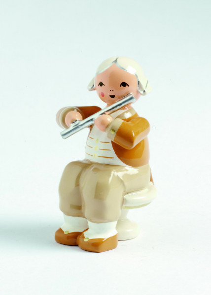 Musiker mit Querflöte, sitzend (Auslauf)
