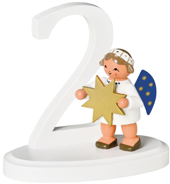 Zahl "2" mit Engel