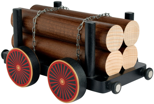 Eisenbahnwagen mit Holz