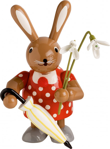 Häsin mit Schneeglöckchen (Auslauf)